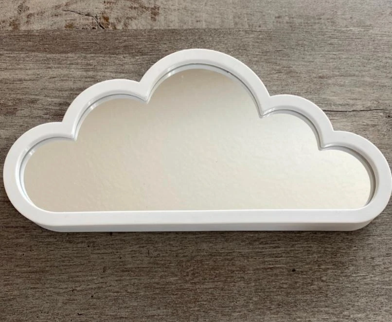 White Cloud Shaped Mirror