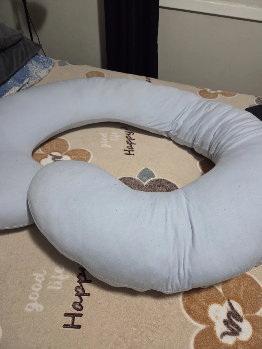 Light Blue C-Shaped Nursing Pillow - photo 2
