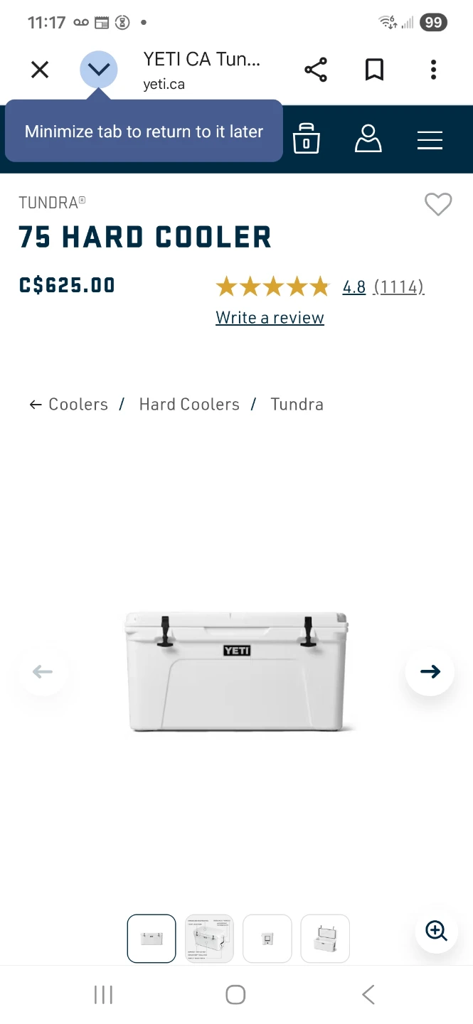 YETI Tundra 75 Hard Cooler - White . - photo 3