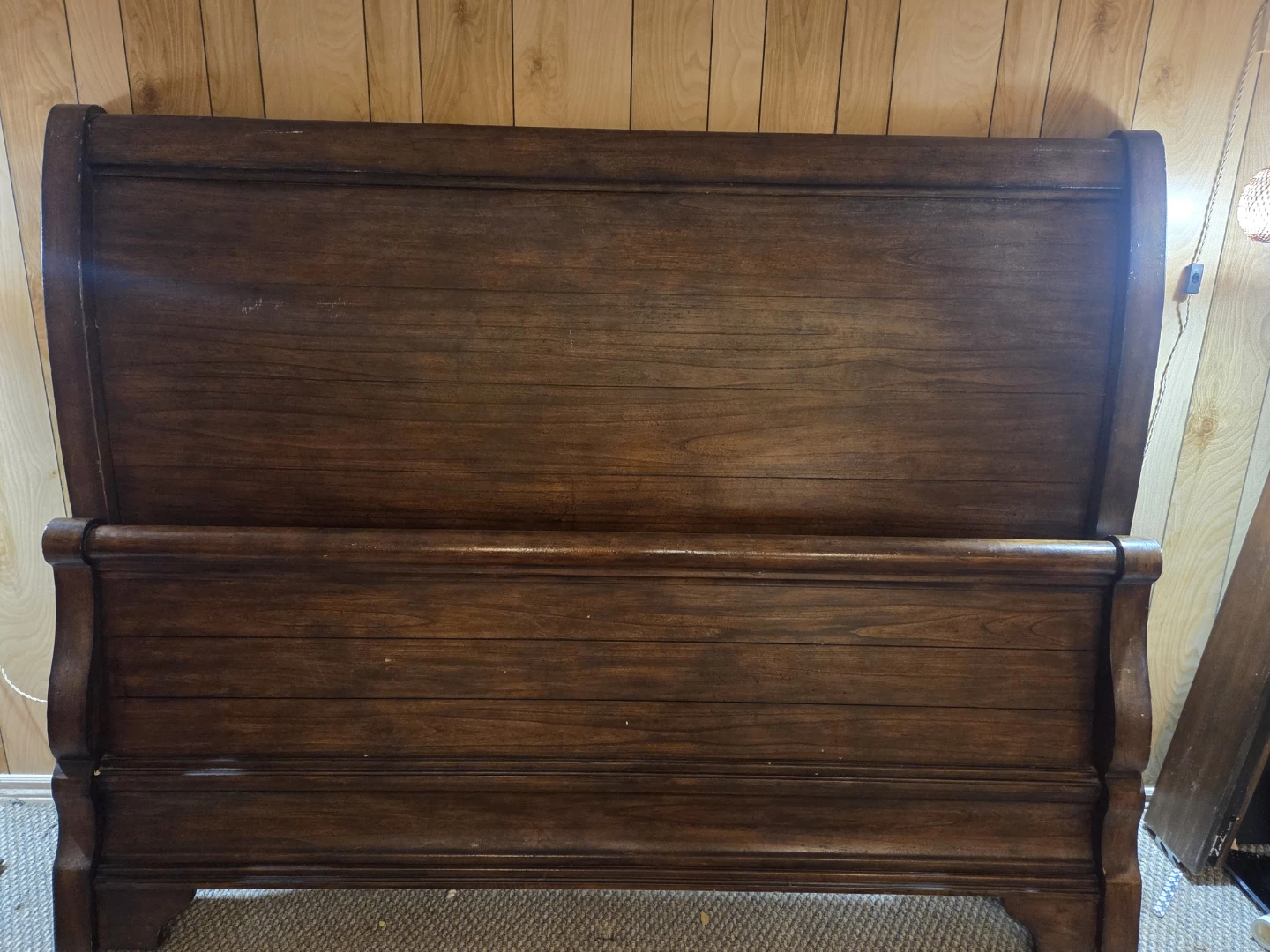 Wooden Sleigh Bed Frame
