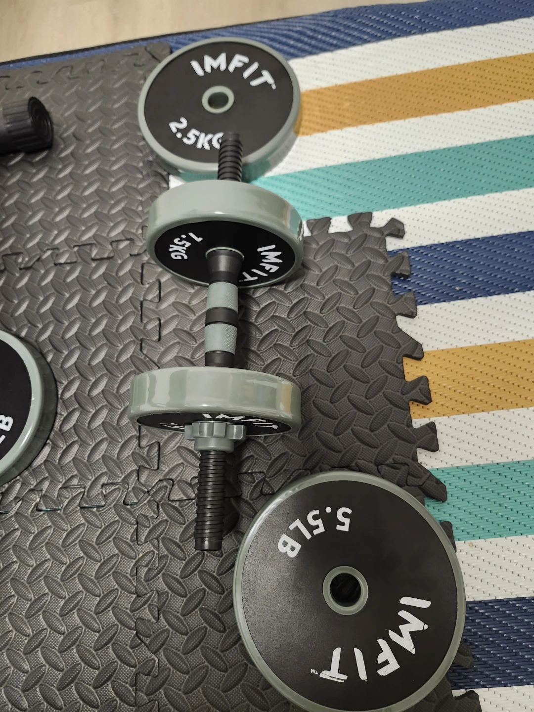 MotionGrey Adjustable Weight Bench with IMfit Dumbbells - photo 3