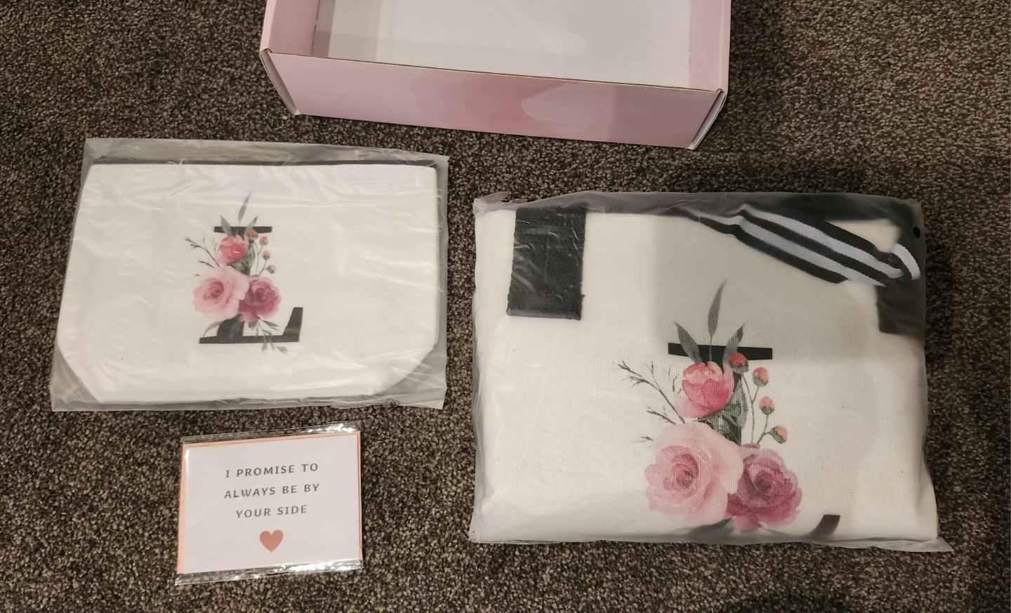 Canvas Tote Bag and Makeup Bag Set-L - photo 2