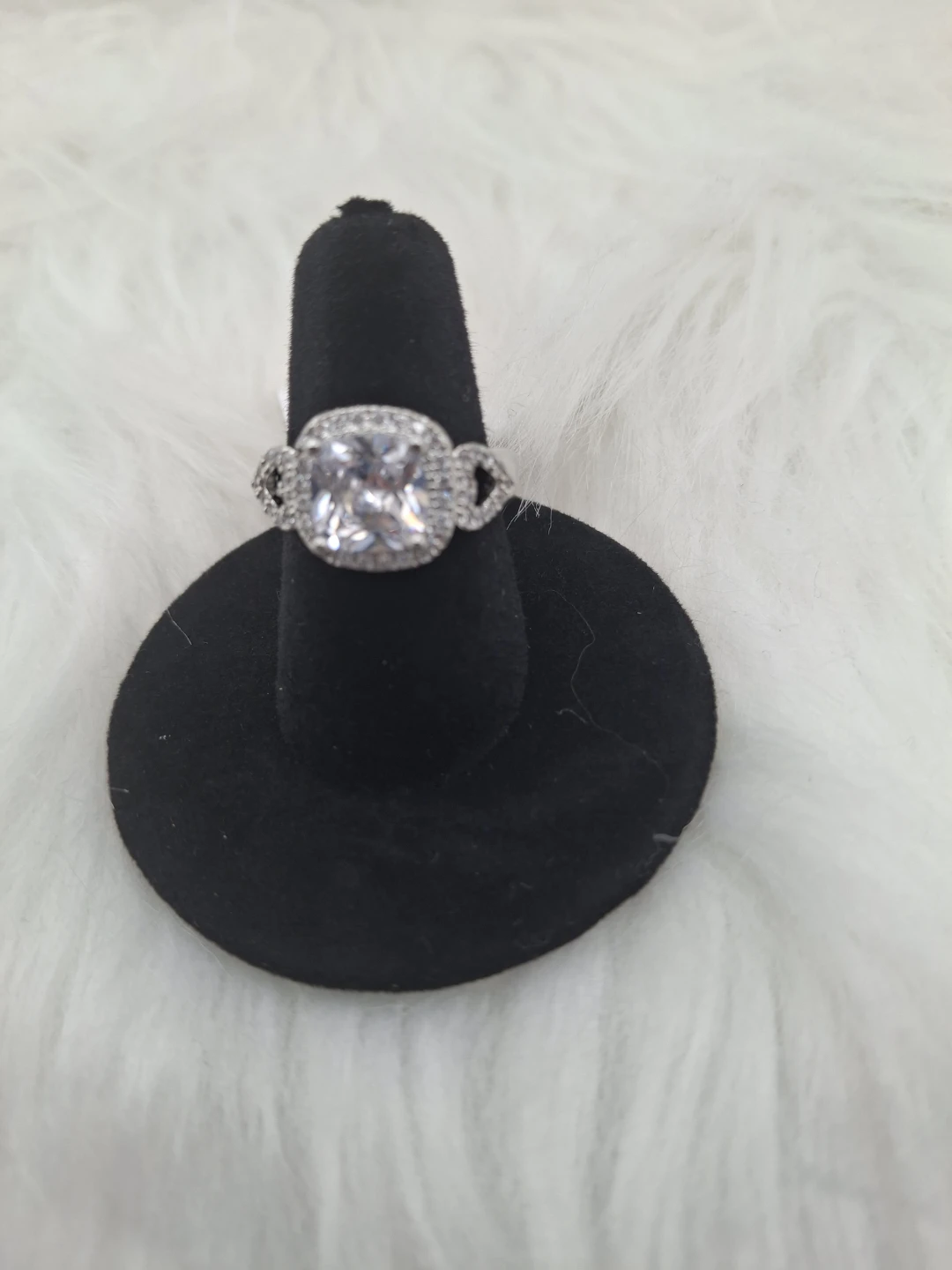 Silver Ring with Clear Stone