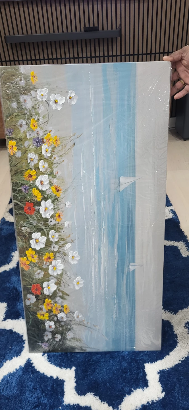Art Deco Floral Seascape Canvas Wall Art