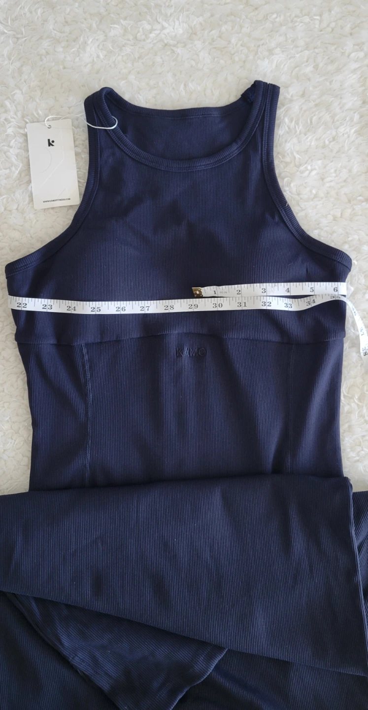 BNWT - Kamo Ribbed Tank Dress - Navy - photo 4
