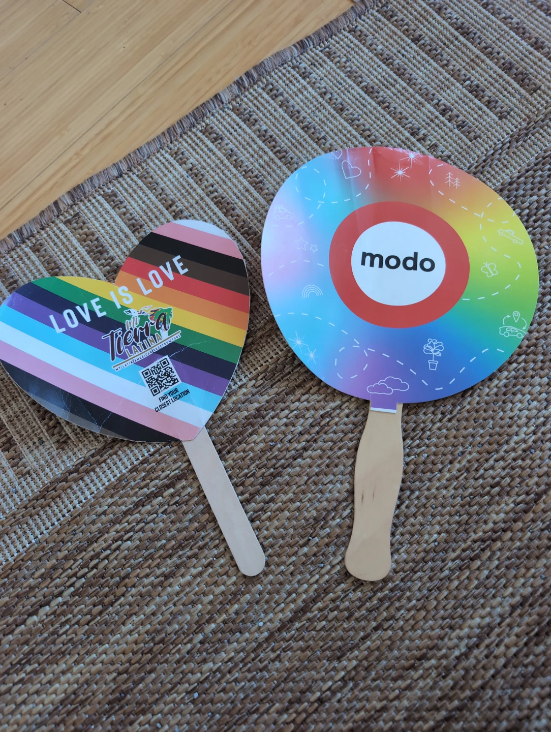 Two pride fans