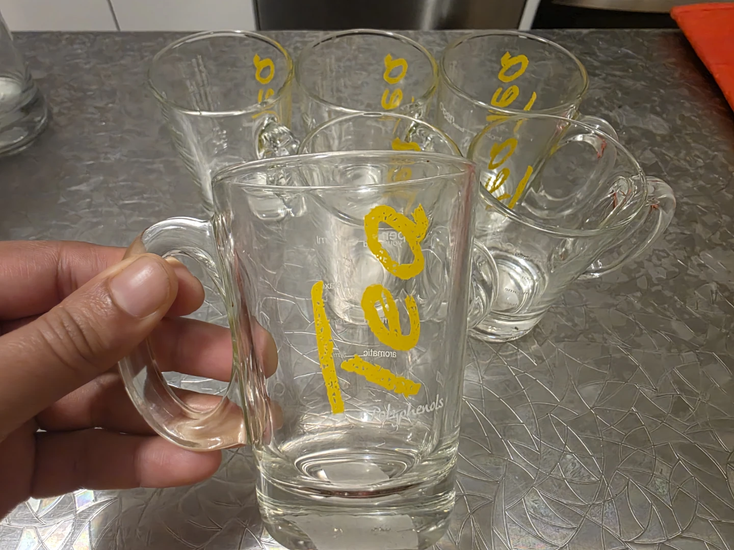 Set of 6 "Open your mind" glass mugs - photo 4