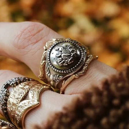 Sterling Silver 925 Selene's Twilight Crescent Moon Ring (US S7) - photo 3