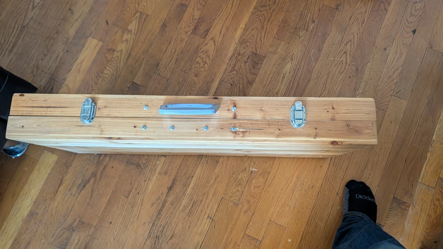 Wooden Picnic Table with 4 Folding Stools - photo 2