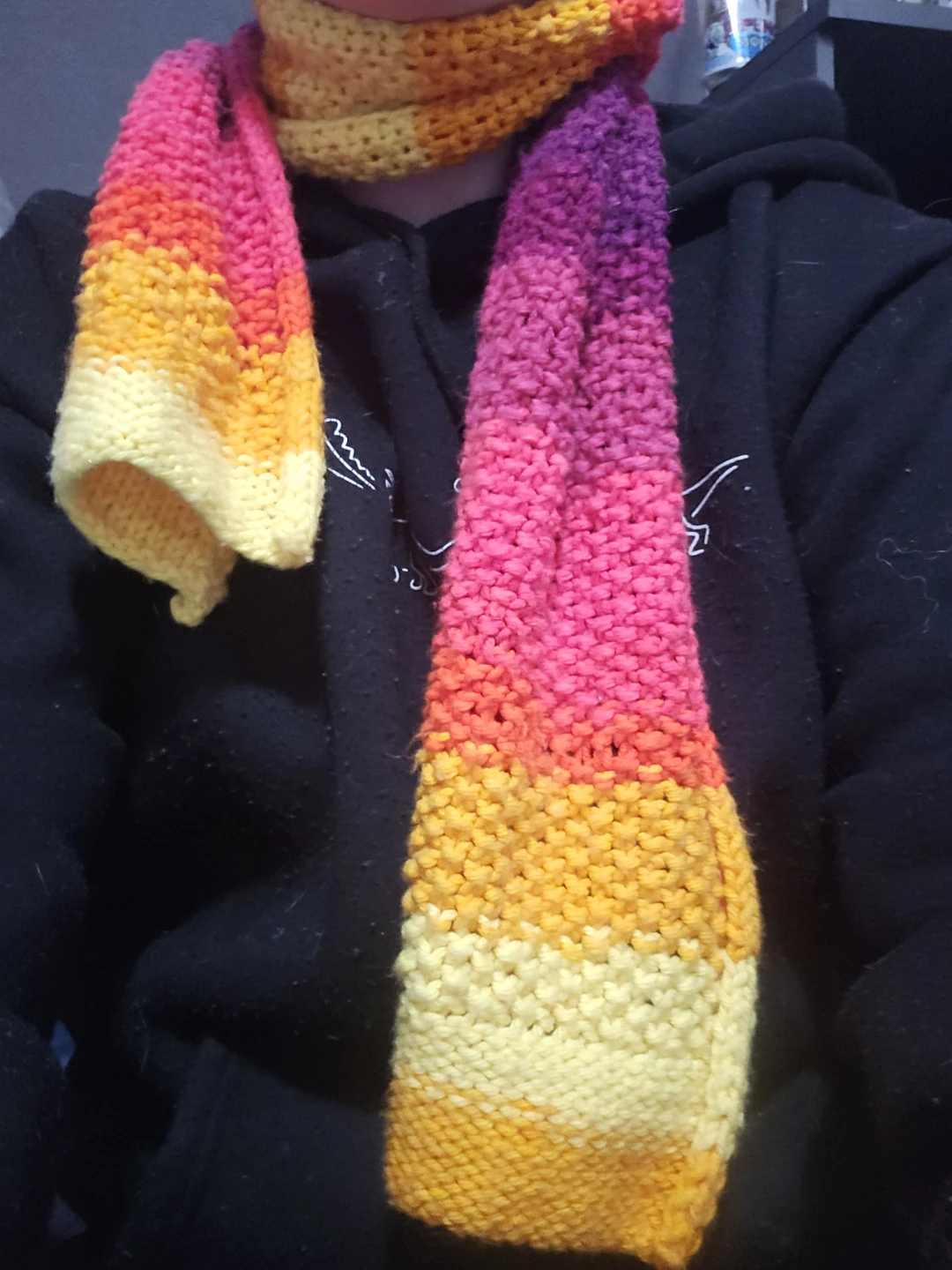 Hand-Knit Striped Scarf - photo 3