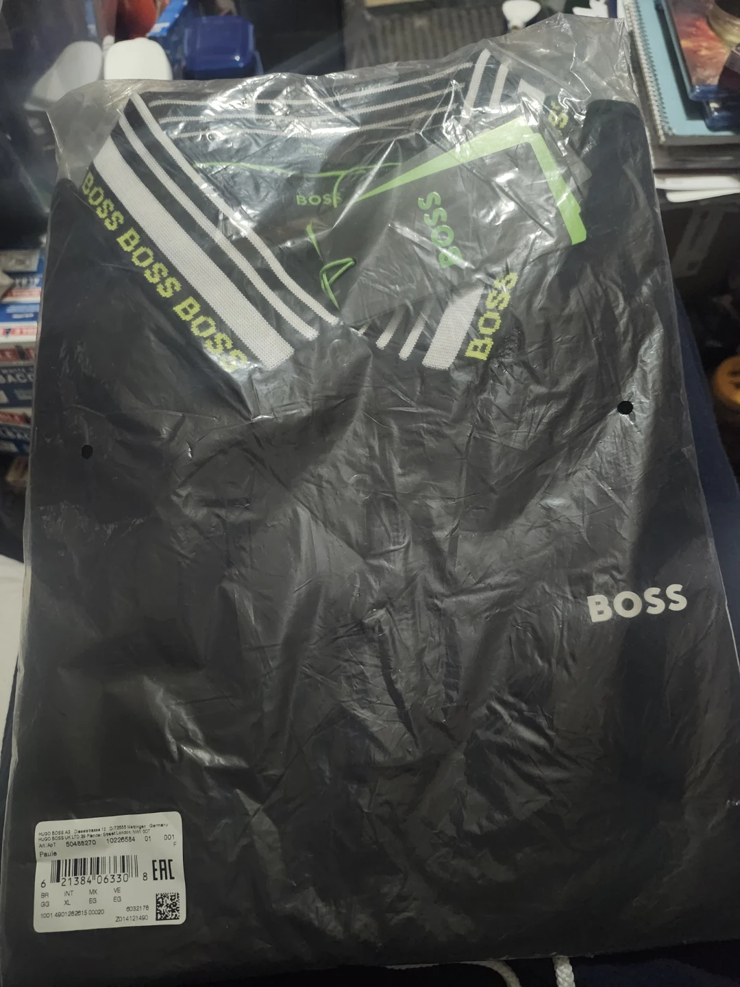 BOSS Paule Polo Shirt - Black, XL