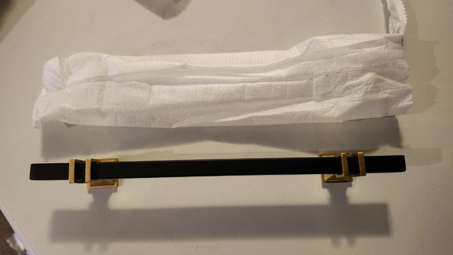 Black and Gold Cabinet Drawer Pulls (Set of 10)