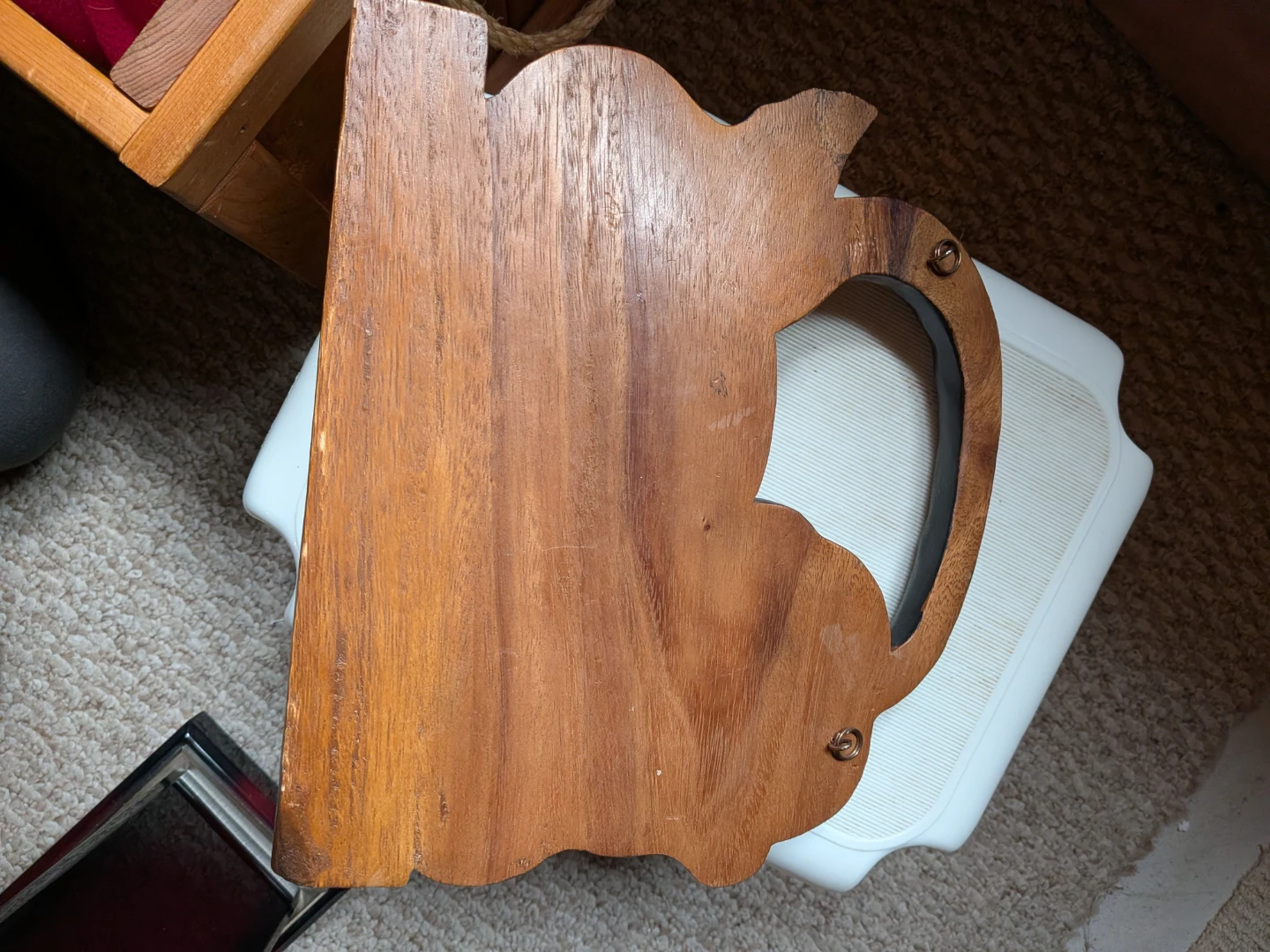 Wooden Monkey Wall Hook and stool - photo 4