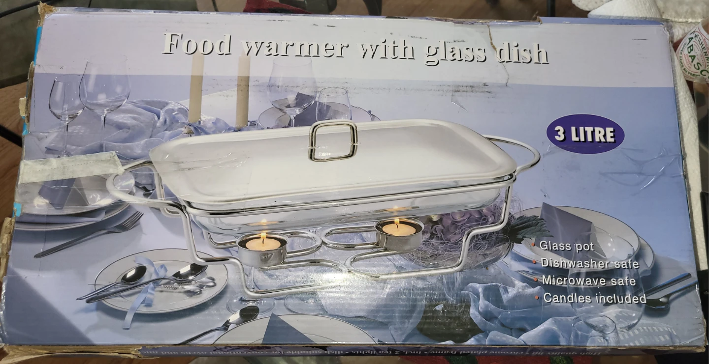 3 Litre Food Warmer with Glass Dish