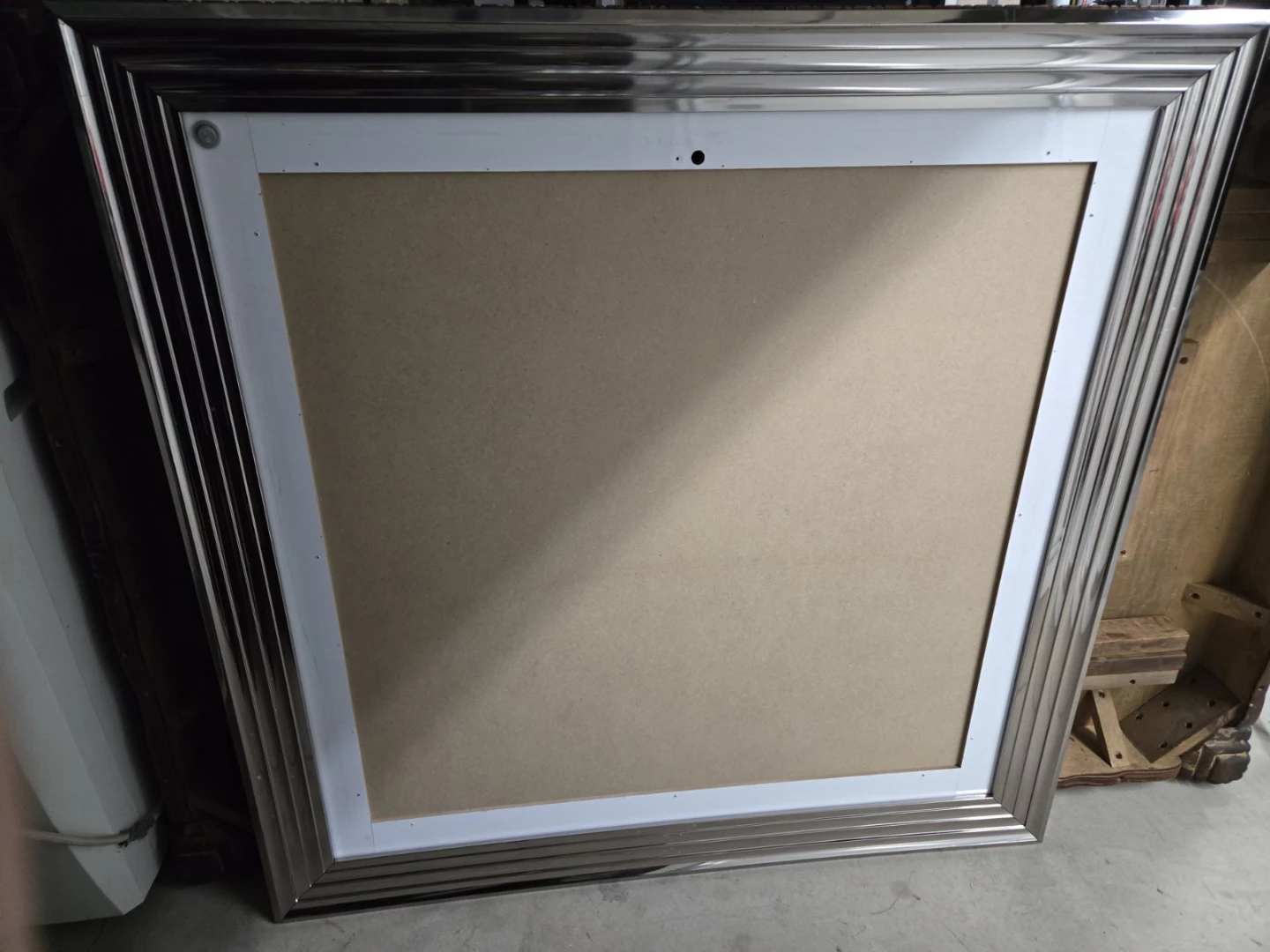 Large Silver-Tone Decorative Frame