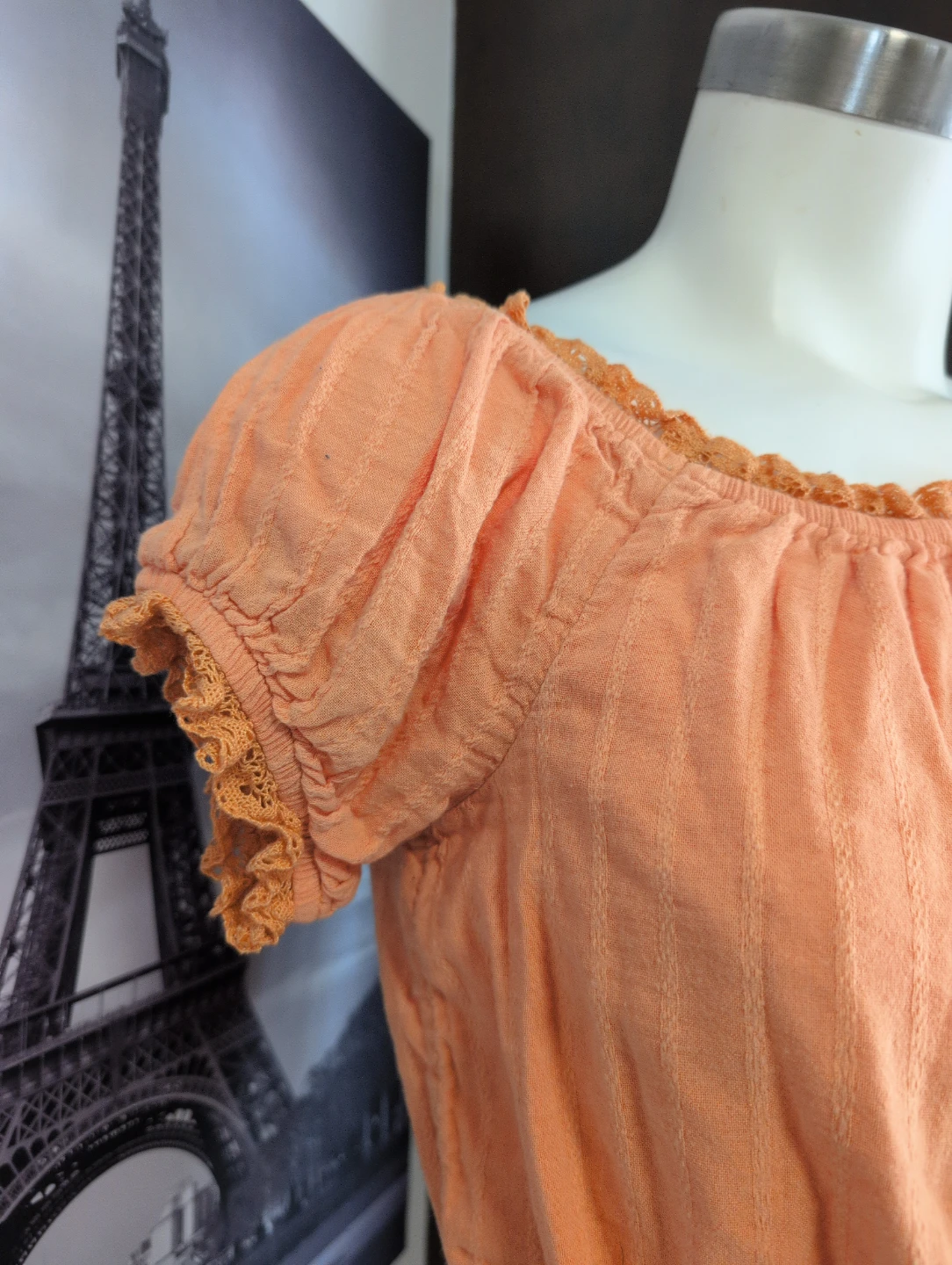 American Eagle Orange Off-the-Shoulder Crop Top - XS - photo 2