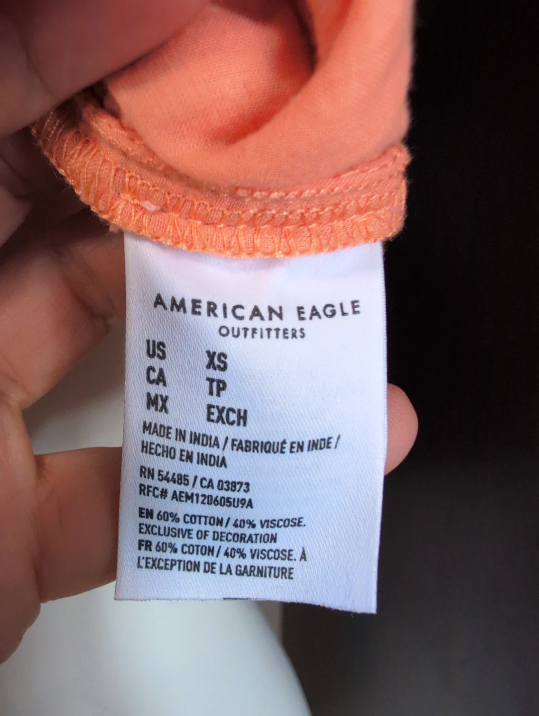 American Eagle Orange Off-the-Shoulder Crop Top - XS - photo 5