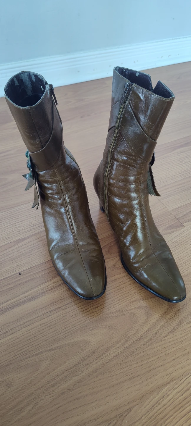 Women's Genuine Leather Ankle Boots - Narrow Ankles