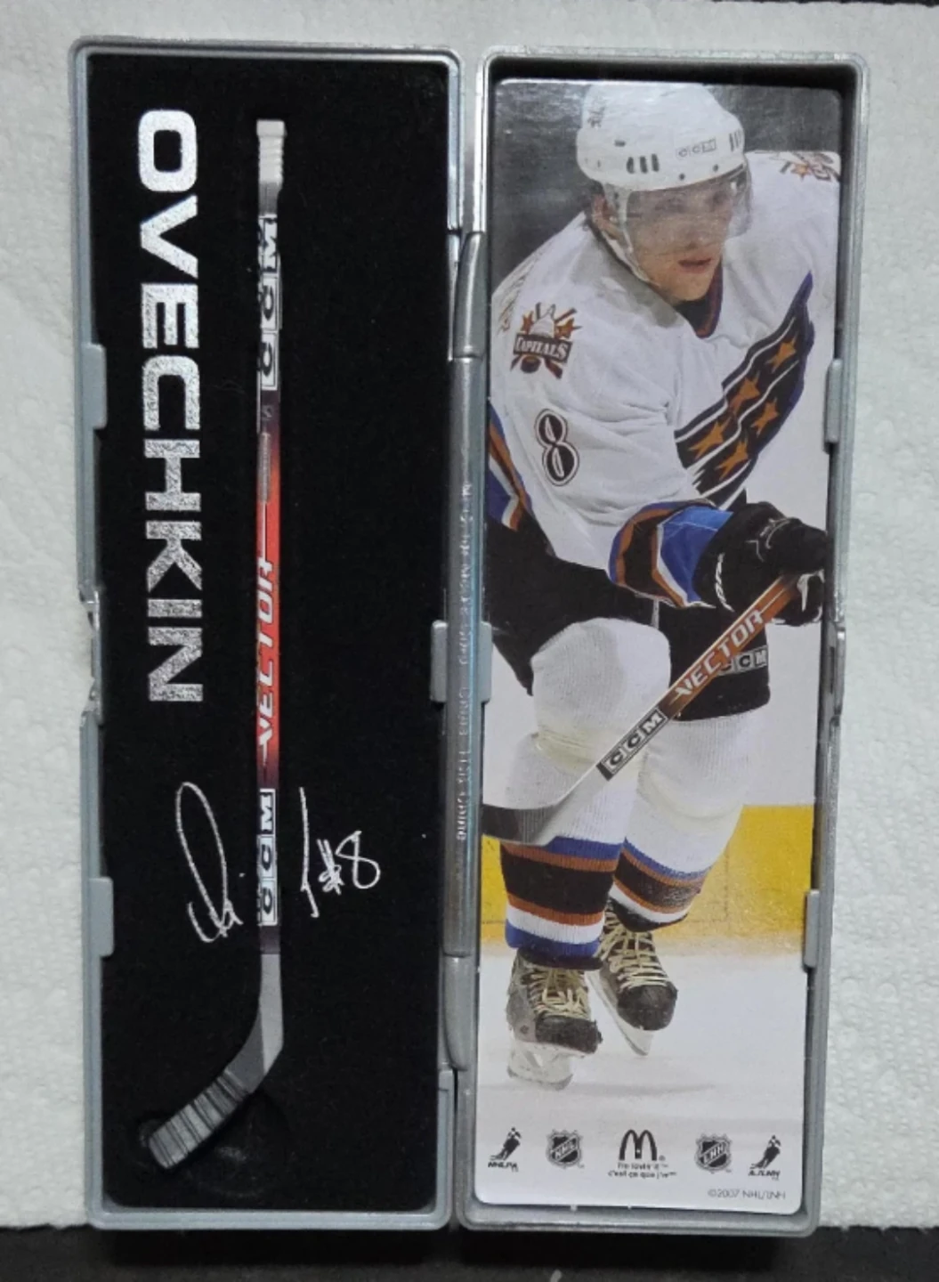 McDonald's 2007 NHL Star Alex Ovechkin CCM Hockey Stick Puck