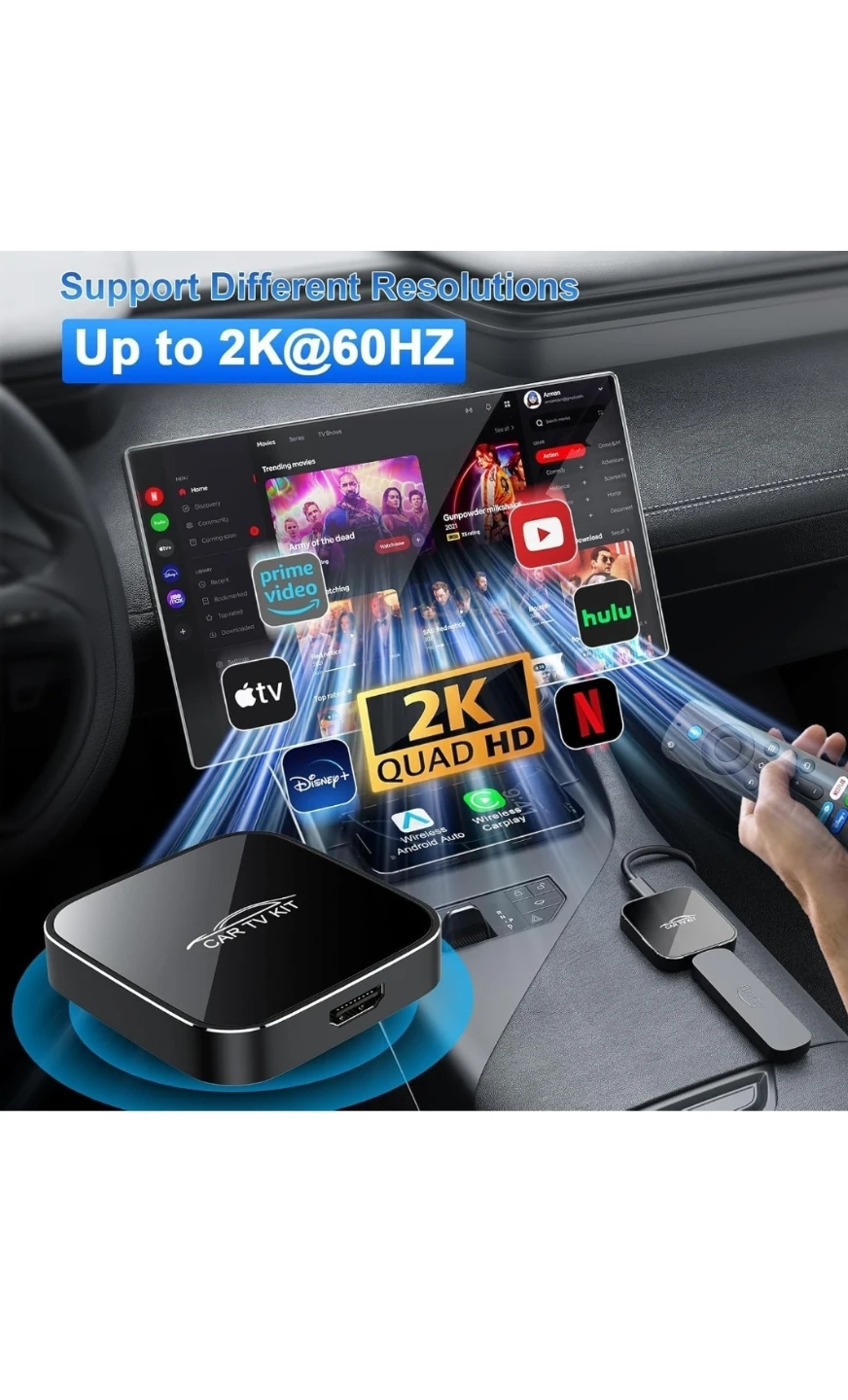 New3 in 1 Car TV Mate Pro with Wireless Carplay Adapter - photo 4