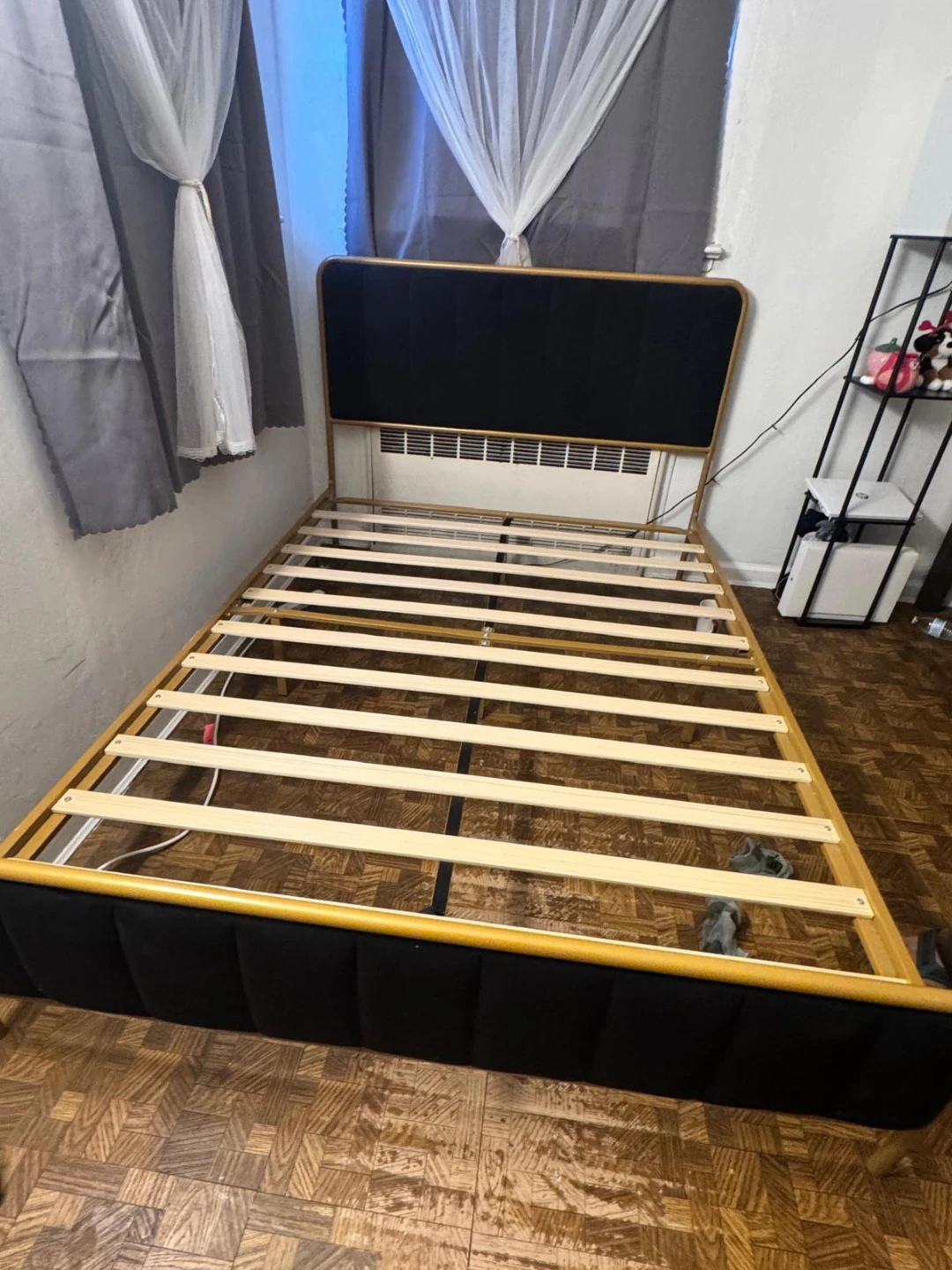 Black and Gold Bed Frame
