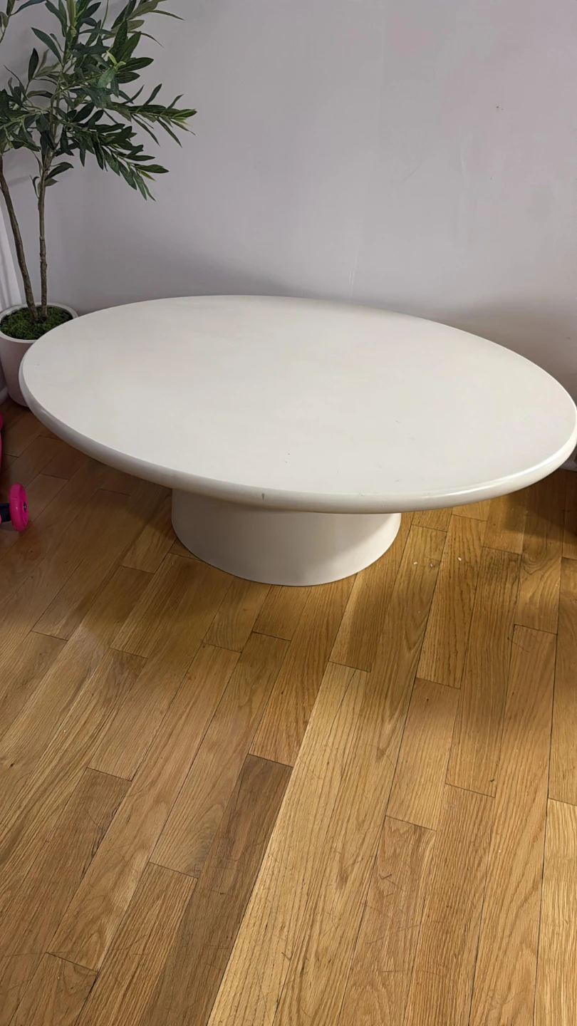 White Oval Coffee Table