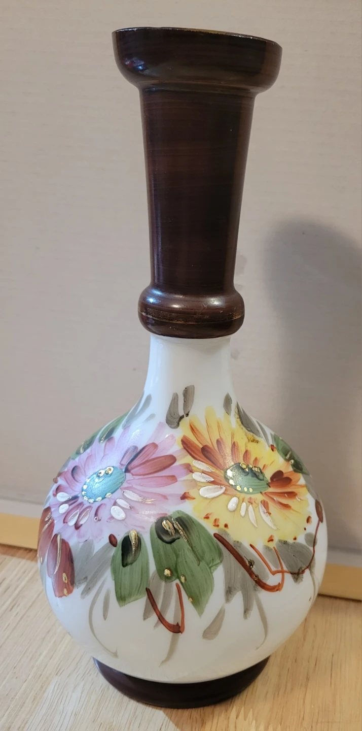 Decorative Vase with Floral Painting