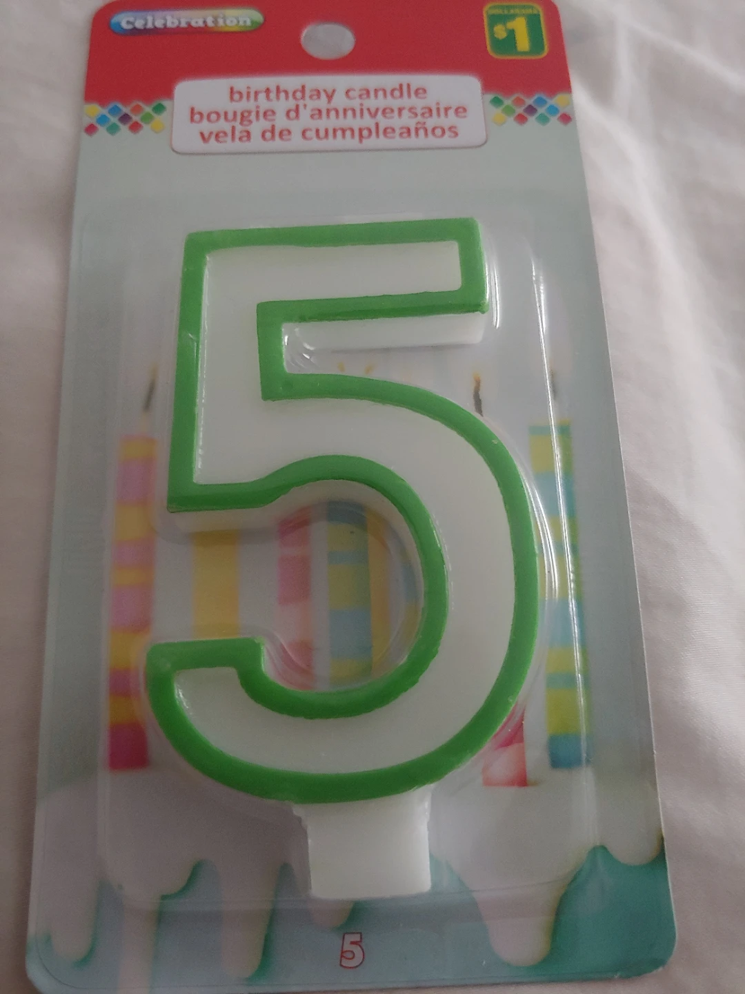 Celebration Number 5 Birthday Candle 🥕