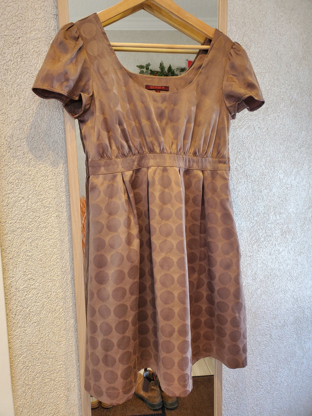 Review Never Established brown polka dot dress - photo 2