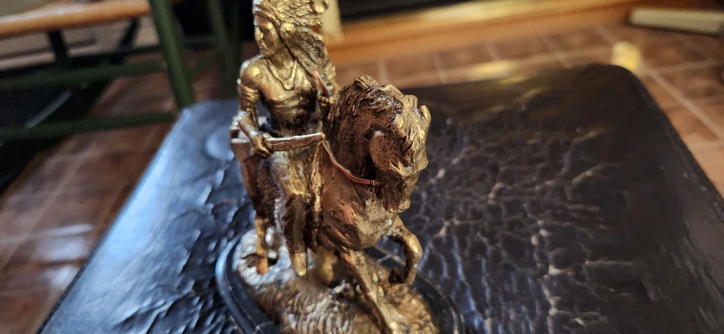 Native American Warrior on Horseback Figurine - photo 3
