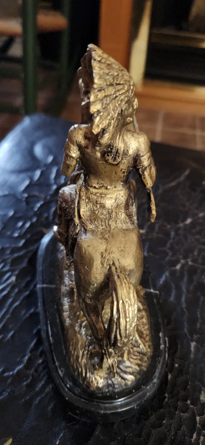 Native American Warrior on Horseback Figurine - photo 5