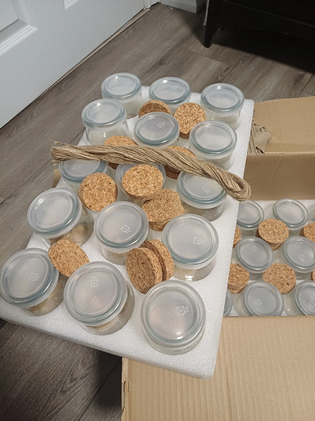 Set of 30 Small Glass Jars with Cork Lids - photo 5