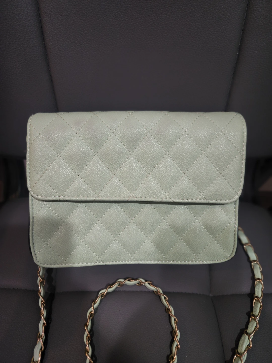 Light Green Quilted Crossbody Handbag - photo 2