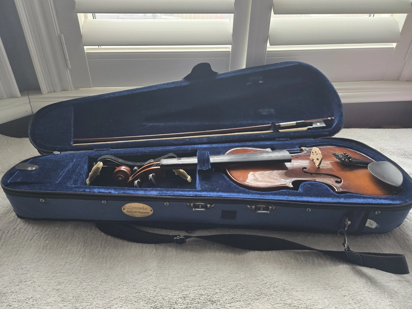 Synwin 3/4 Size Violin with Case, Bow and shoulder rest - photo 2