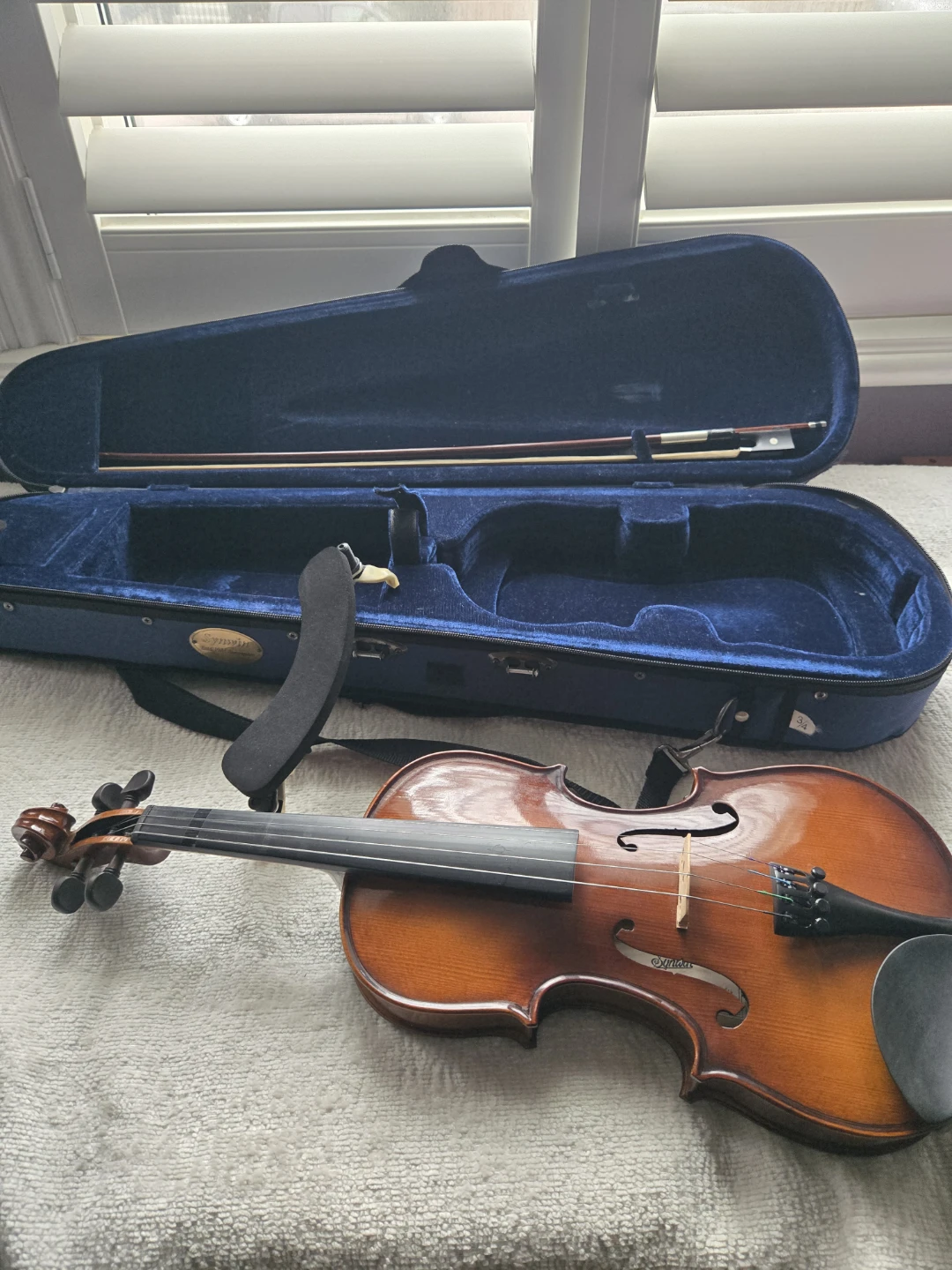 Synwin 3/4 Size Violin with Case, Bow and shoulder rest