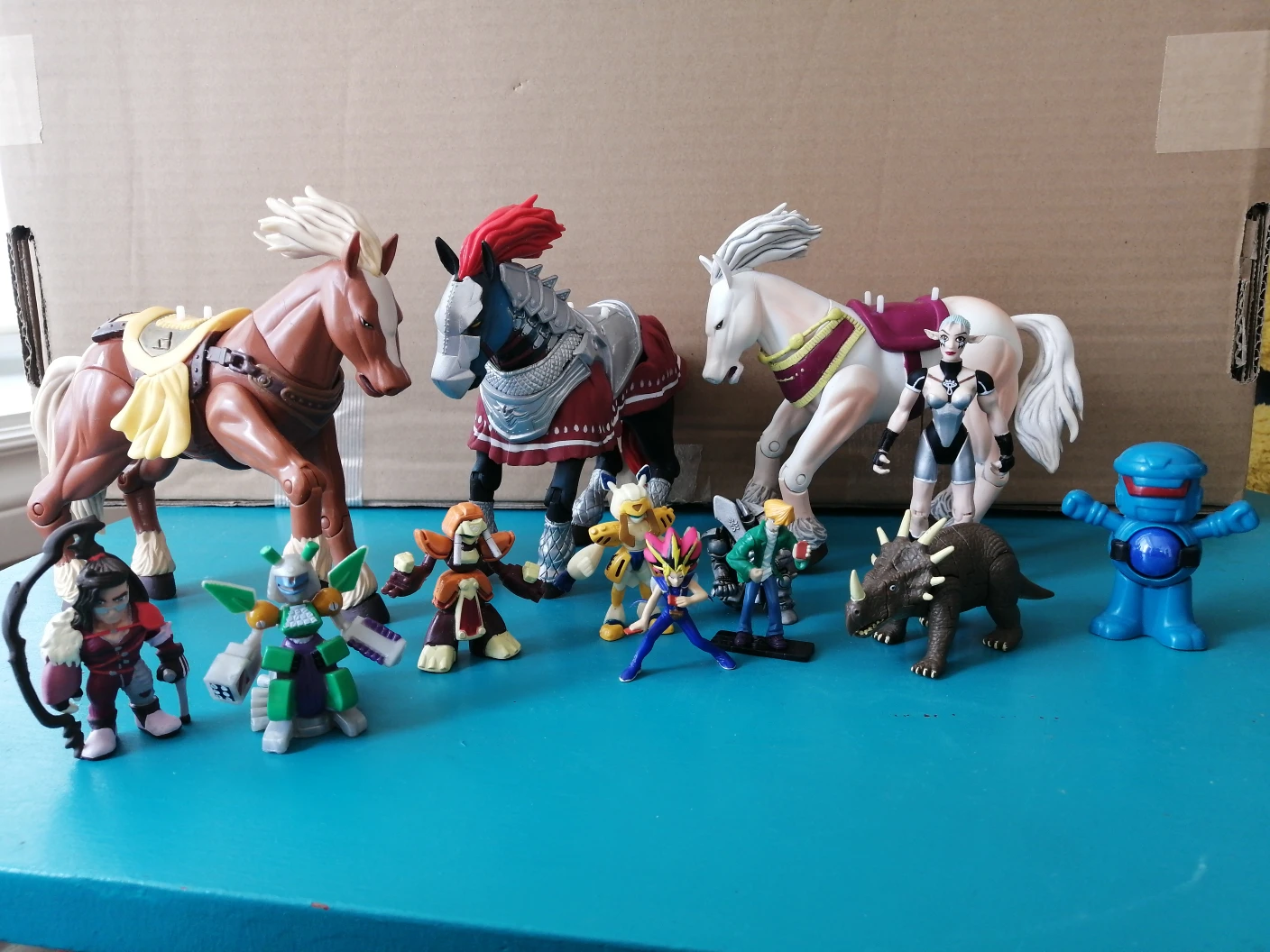 Assorted Action Figures and Horses Toy Lot