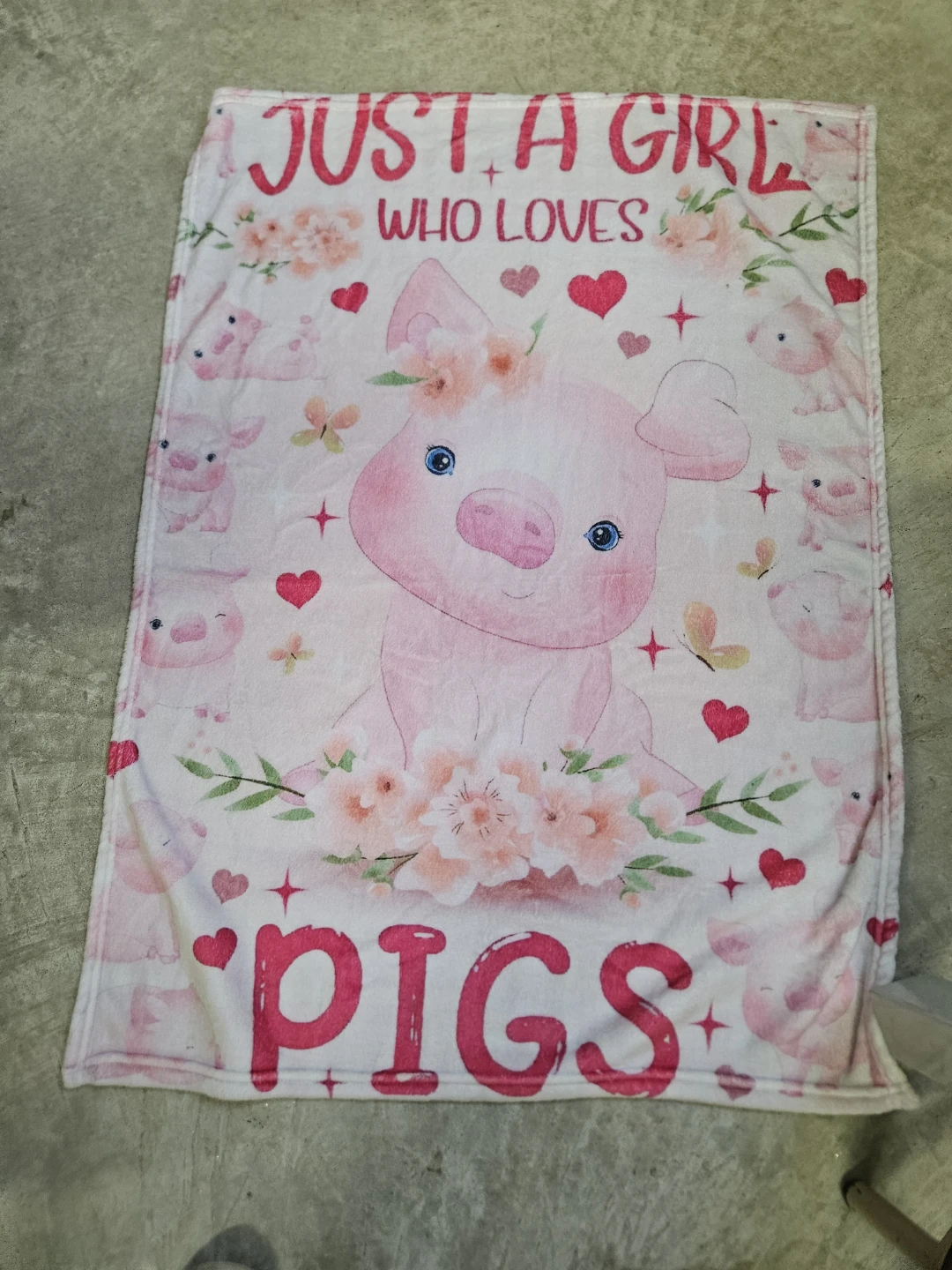 Toddler Pig Print Blanket