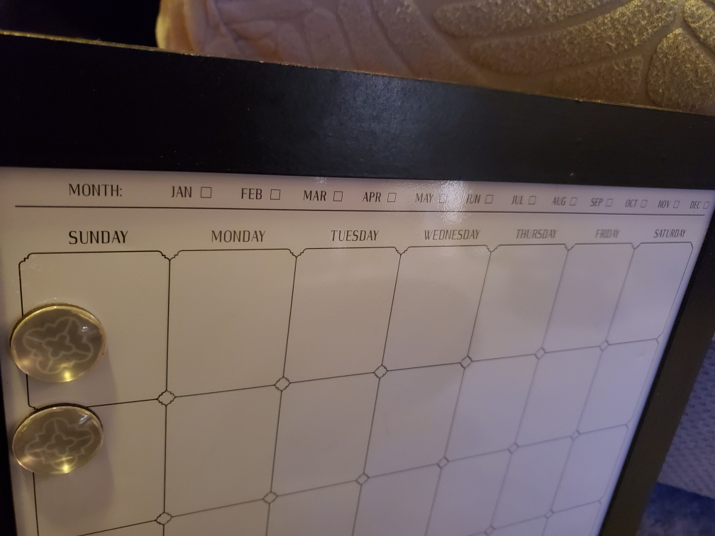 Dry Erase Monthly Calendar Board (also magnetic) 🥕 #freecycle - photo 2