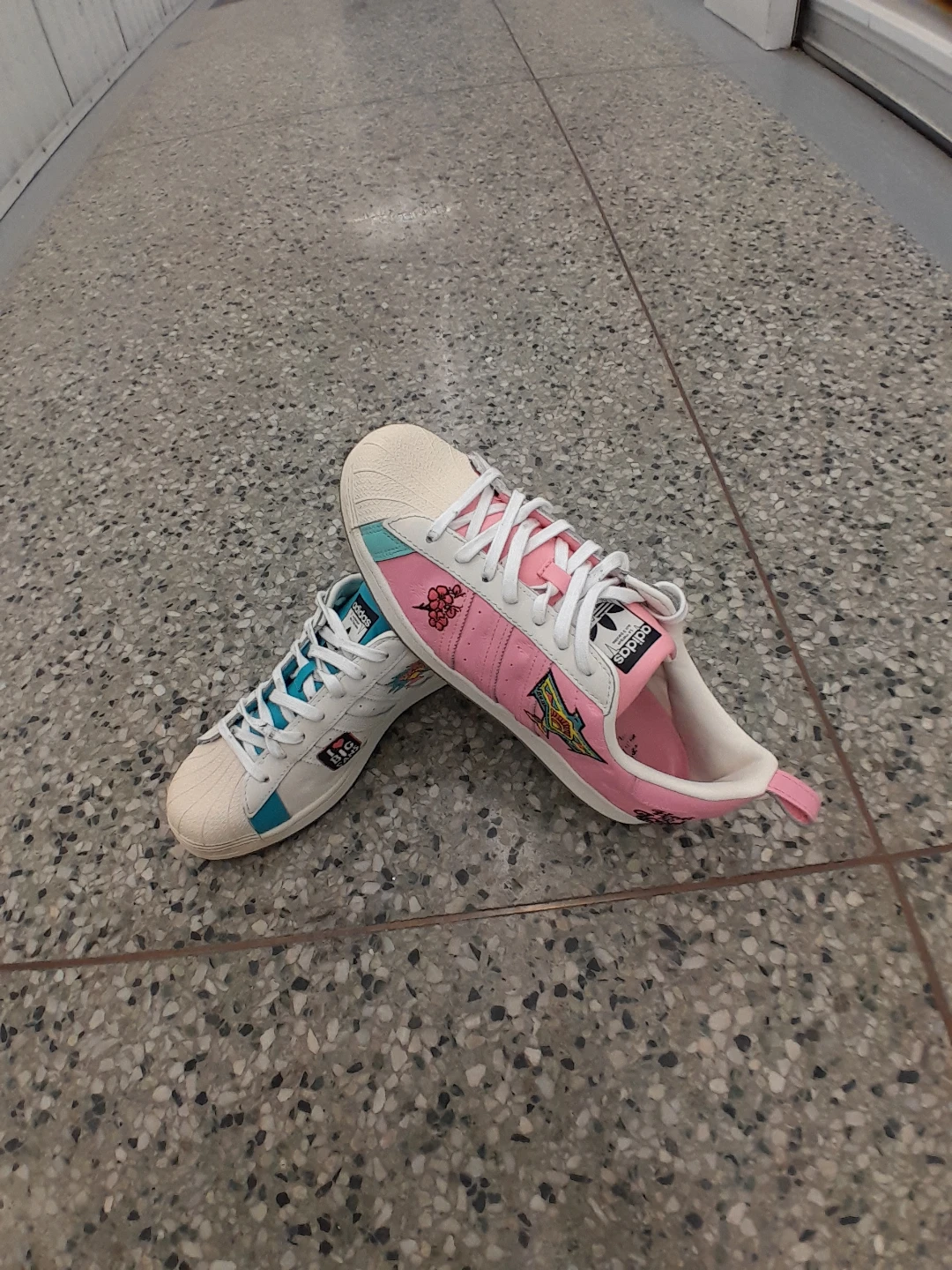Adidas Superstar Shoes Pink & Blue Men's Size 10.5 - photo 3