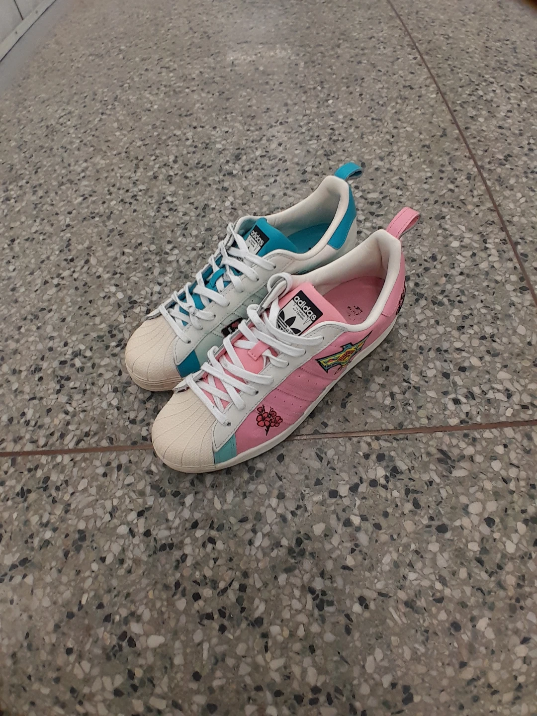 Adidas Superstar Shoes Pink & Blue Men's Size 10.5 - photo 4