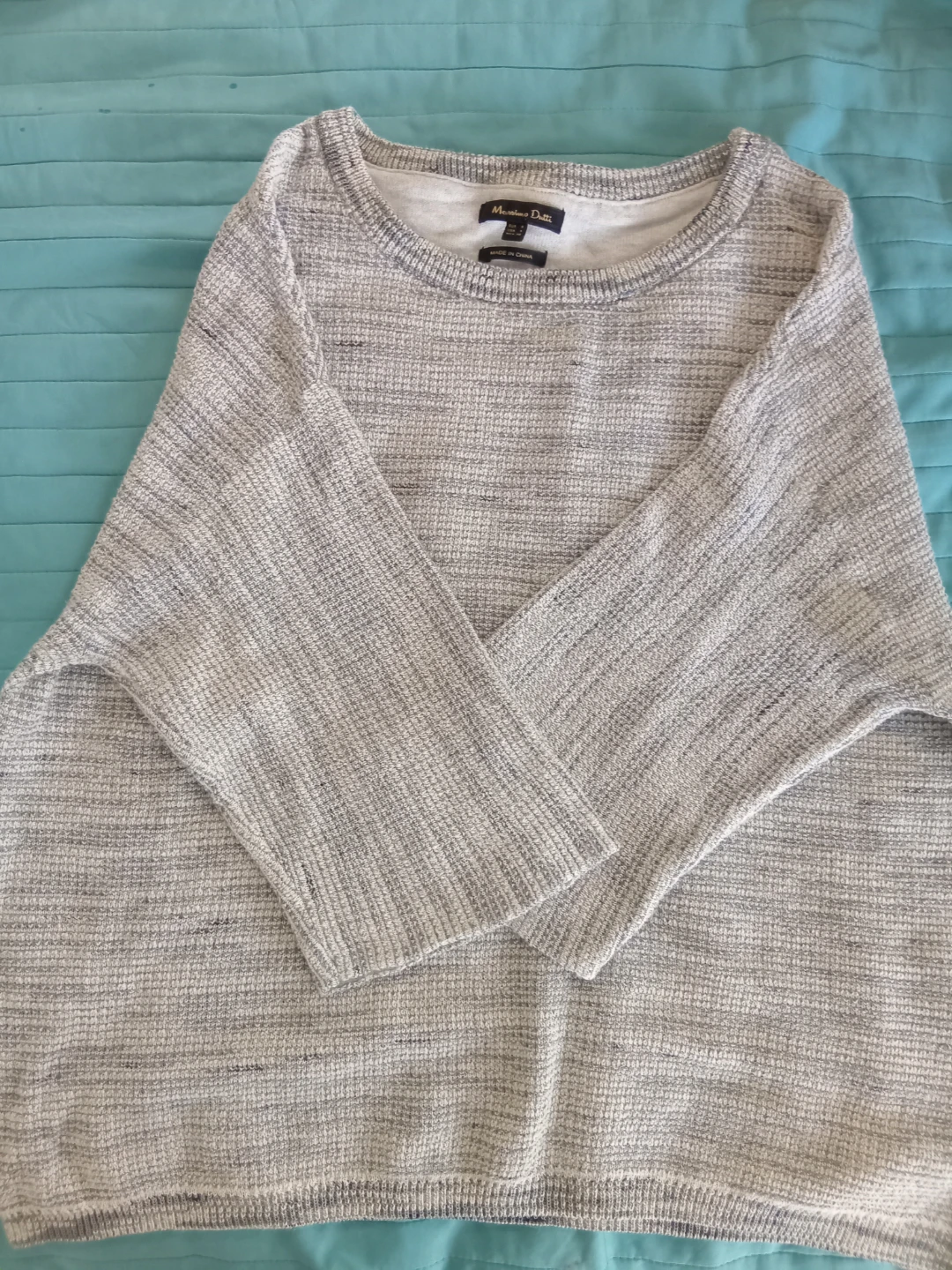 Massimo Dutti Grey Knit Sweater