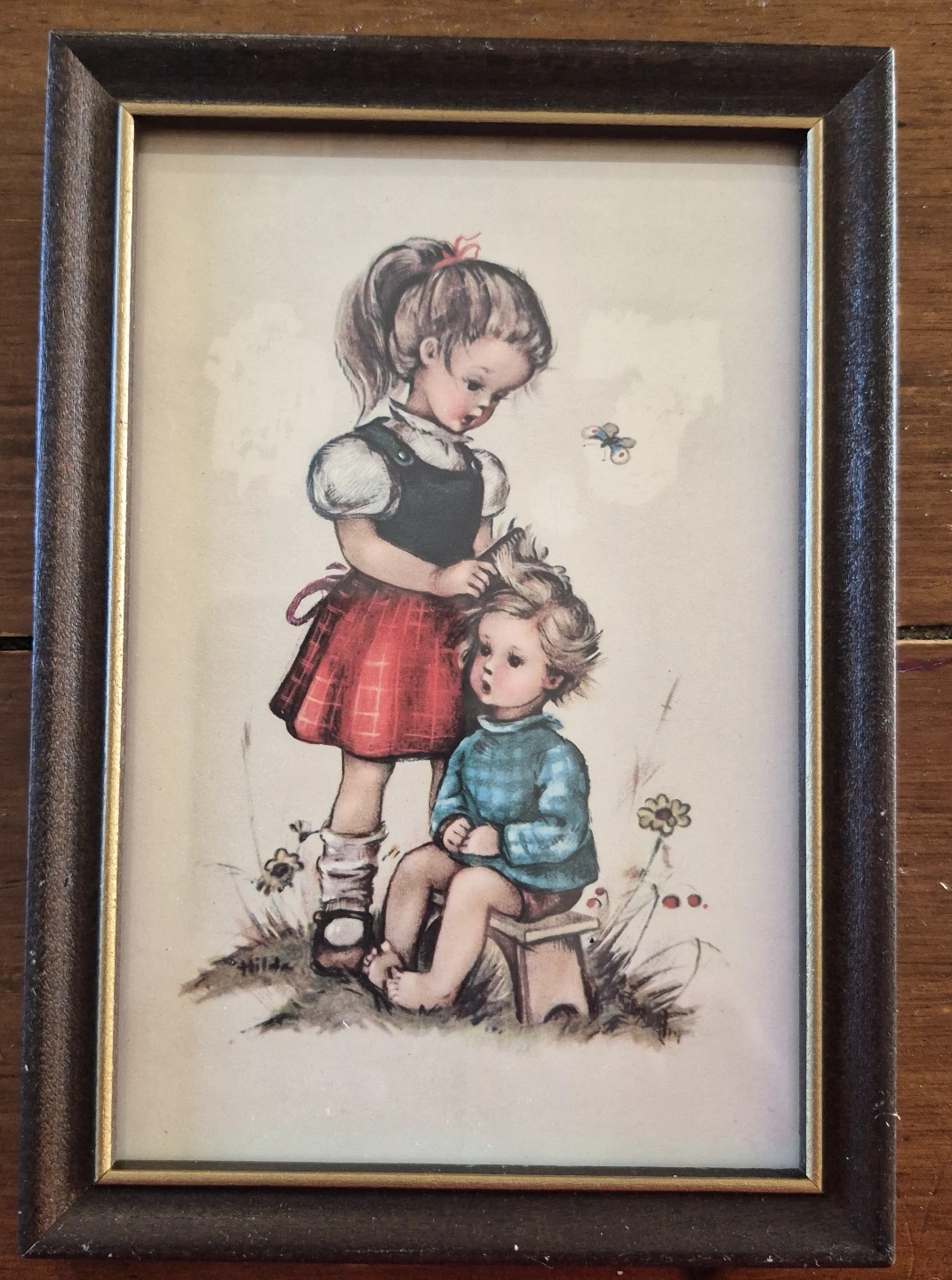 Set of 8 Framed Vintage Children's Art Prints - photo 2