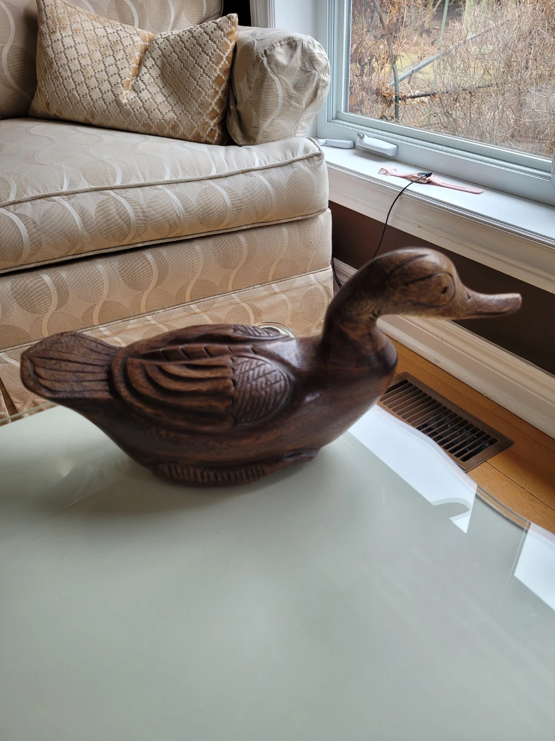 Carved Wooden Duck Decoy