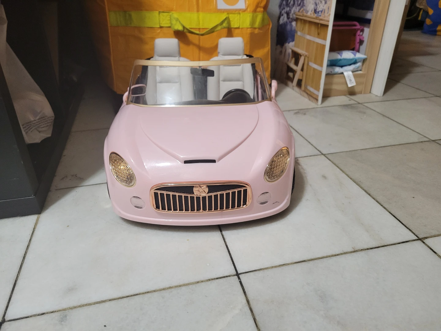 American Girl Pink Convertible Ride-On Car with Remote