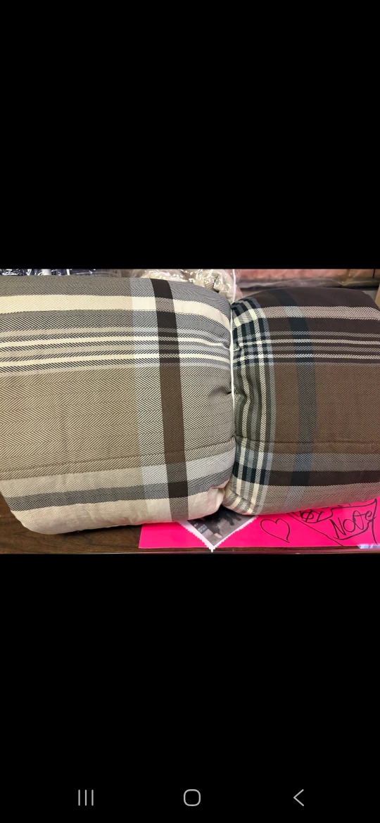 Plaid Throw Pillows, Queen SIZE BEDDING COMPLETE