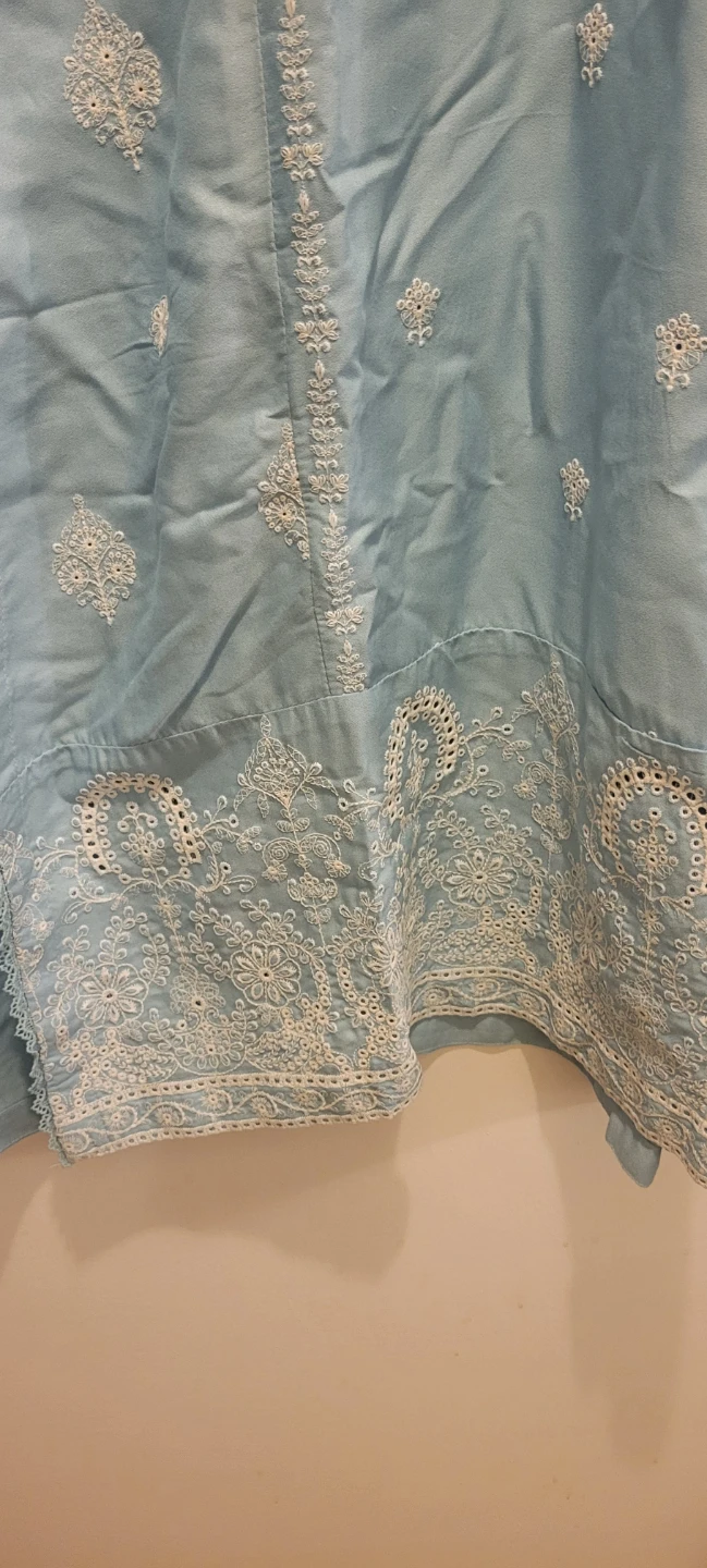 Zeem Faux Silk Kurti with Pants and dupatta - photo 3