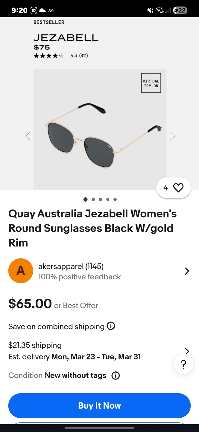 Sunglasses Quay Australia Jezabell Women's 🥕 - photo 3