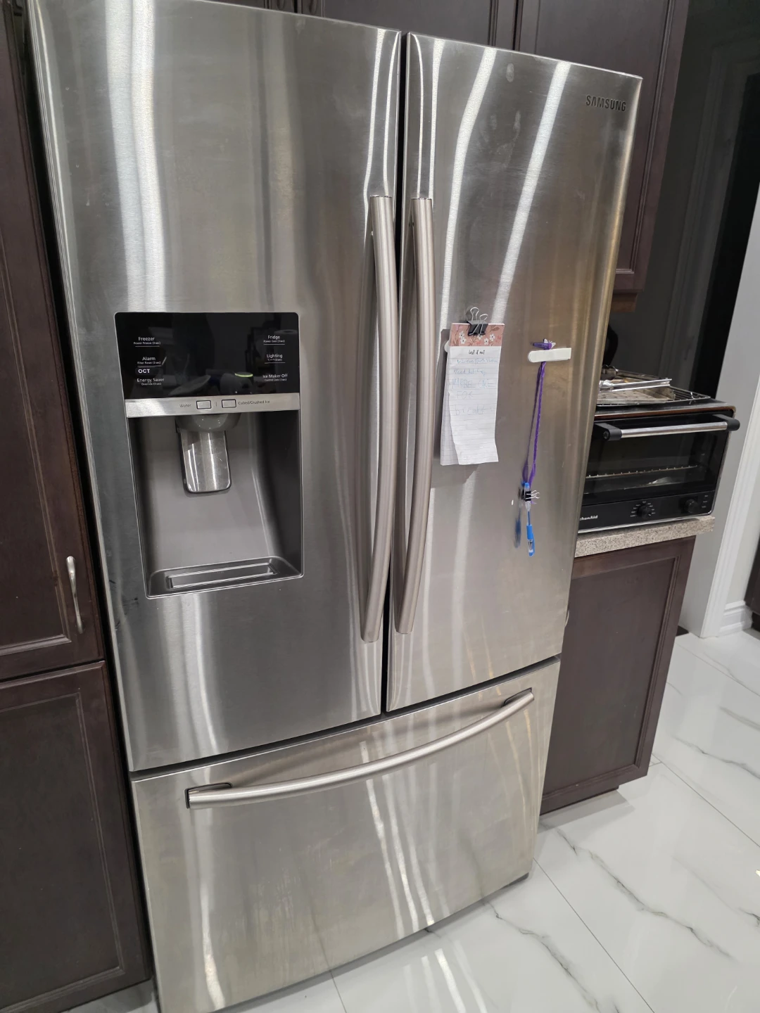 Samsung French Door Refrigerator RF29HEDDBSR