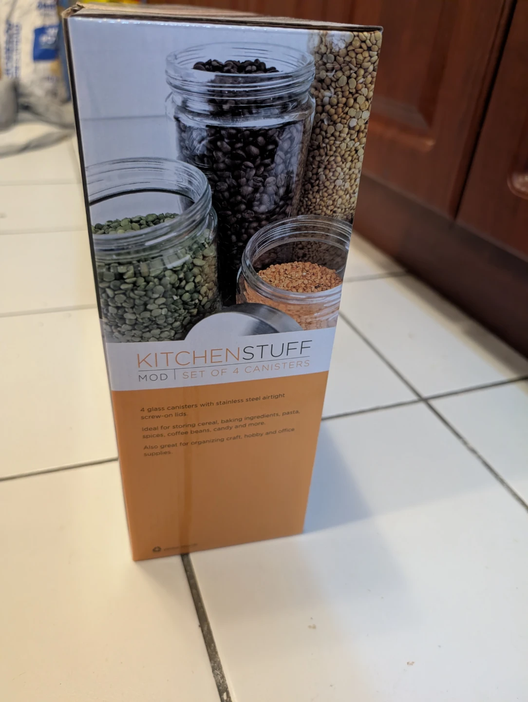 BNIB KitchenStuff MOD Set of 4 Glass Canisters - photo 4