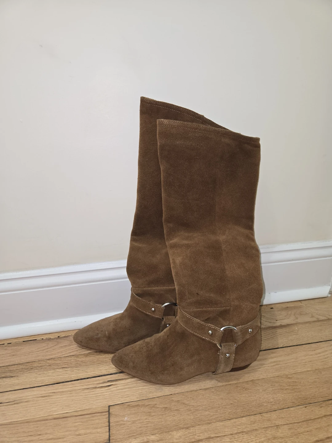 Brown Suede Knee-High Boots - photo 2